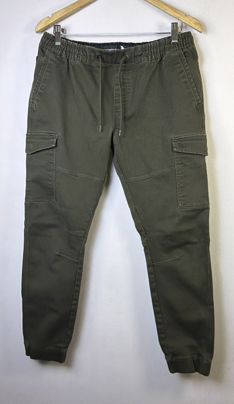 Stone Falcon Men's utility jogger Slim Fit Cargo Pants medium Dk Green athletic